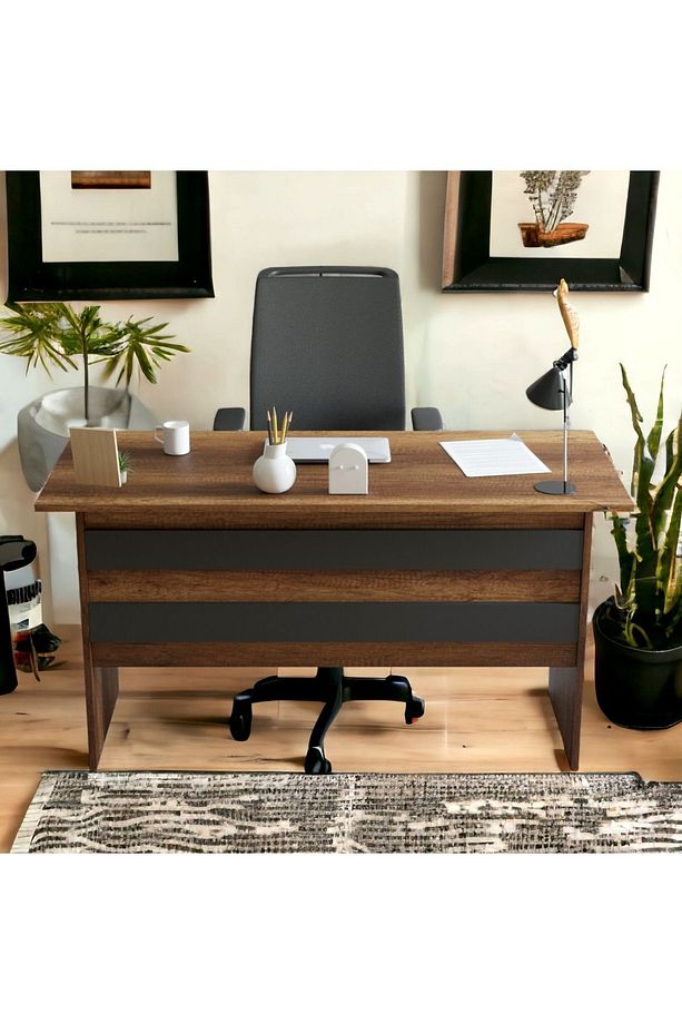 Verona A Ofis Çalışma Masası Barok- Gri - 4