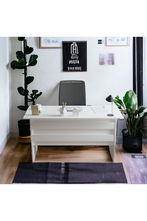 Verona A Ofis Masası Ofis Çalışma Ve Bilgisayar Masası Beyaz - 4