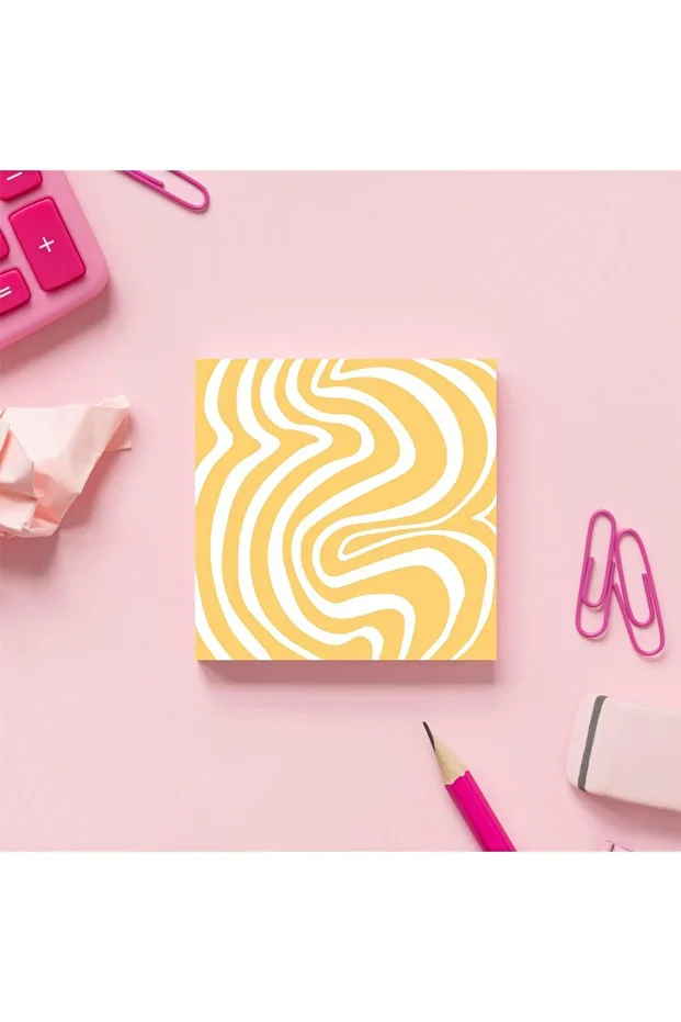 Set of 4 Retro Patterned Colored Memopad, Notepad, Memo Pad, Notebook, Planner - 7
