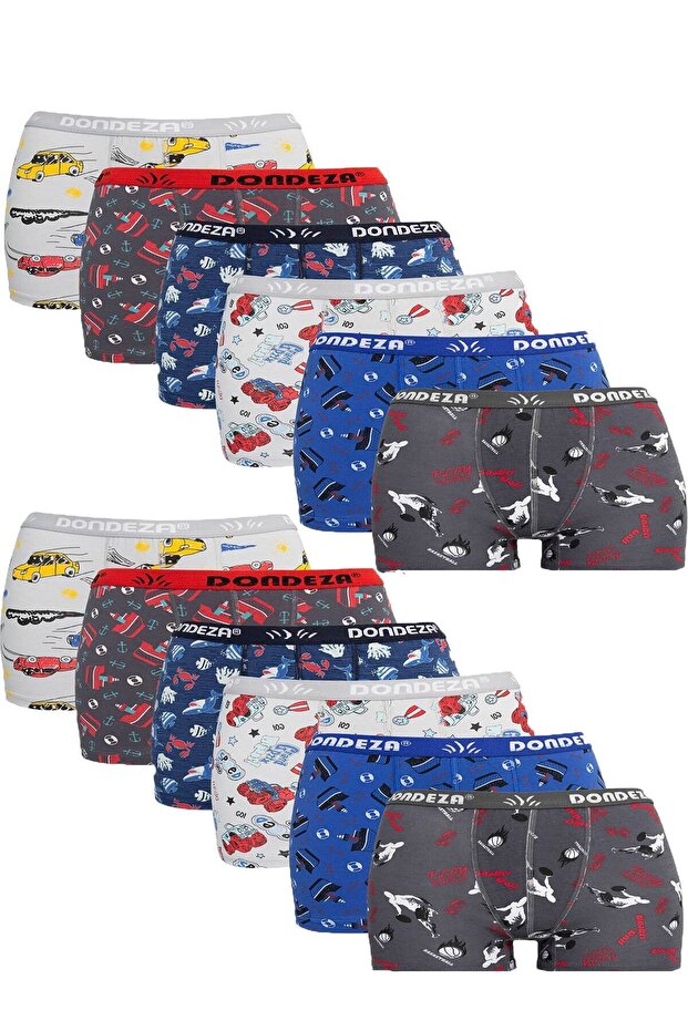 Pack of 12 Boys' Boxers