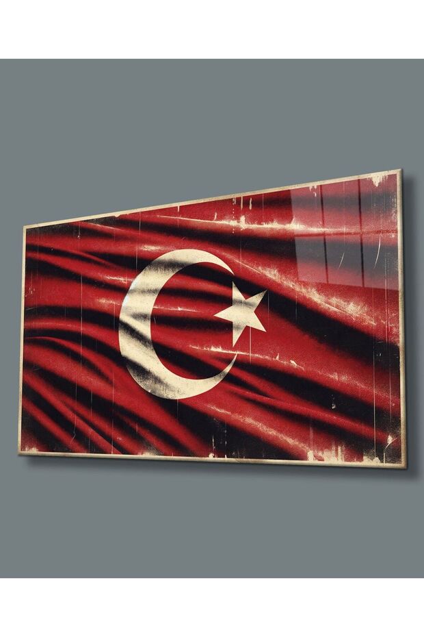Milli Görkem Cam Tablo Hediyelik Büyük Tablo Ev Ofis Dekoru - 1