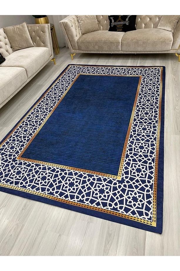 Kadife 4 M2 Ve 6 M2 Seçenekli Lastikli Halı Örtüsü Ort342-yakut - 1