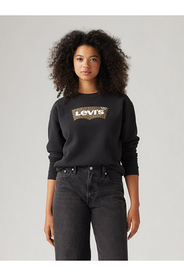 DAMEN SWEATSHIRT SCHWARZ - 1