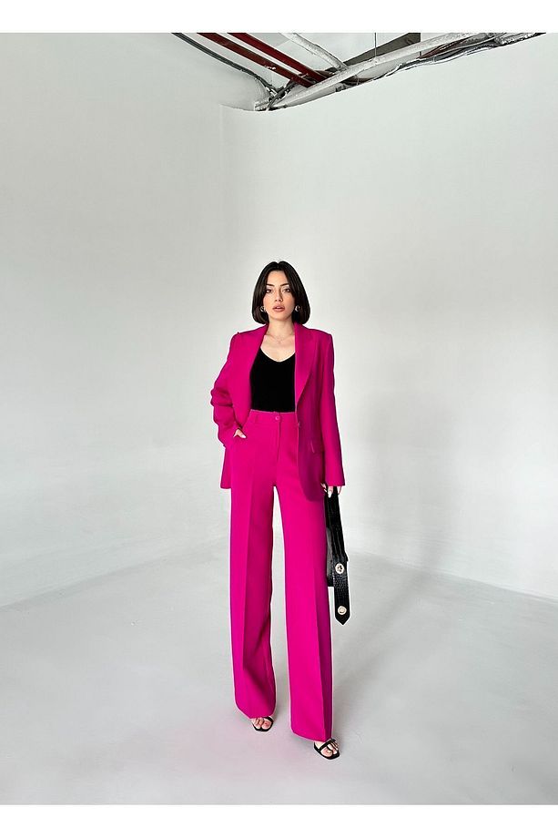 Blazer Takım Elbise Tek Düğme Ceket Pantolon - 4