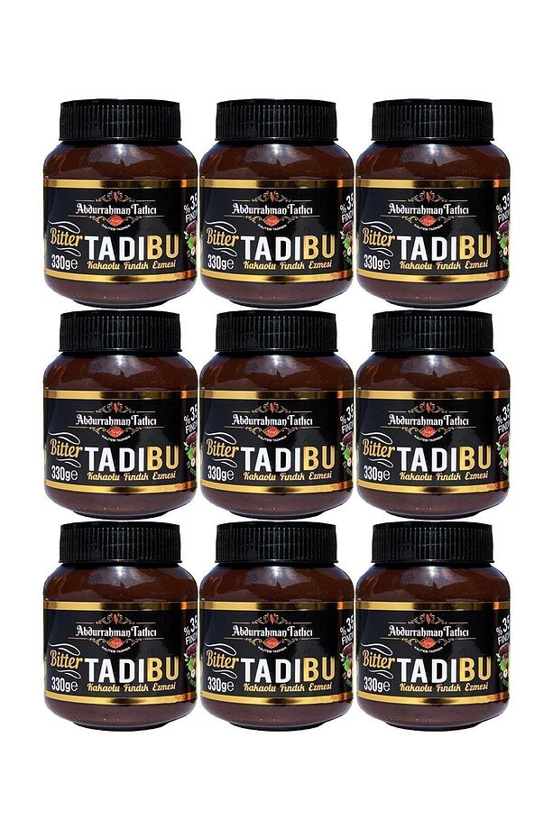 Tadıbu Bitter Kakaolu Fındık Ezmesi 330 gr X 9 Adet - 1