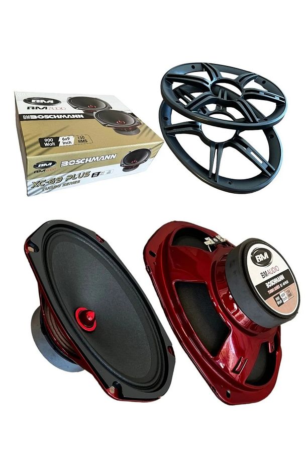 Oval Midrange 900 Watt Kapaklı 2 Adet Boschmann Bm-69 6X9 İnç midrange oto midrange kayık midrange - 2
