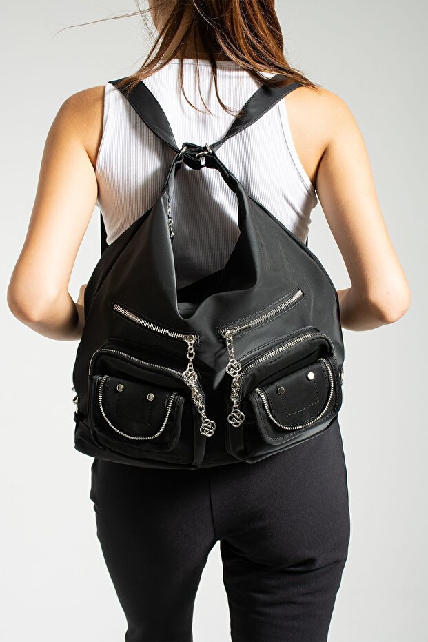 Multi-Compartment Large Size Backpack and Shoulder Bag 531 - 2