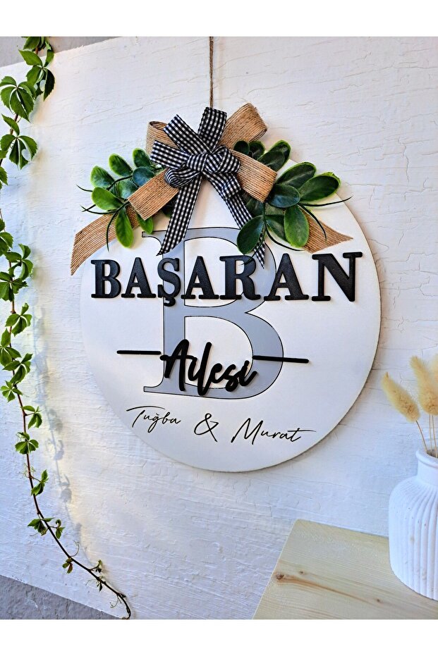 Psacraft Kapı Süsü Ev Hediyesi Isme Özel 30 X 30 Cm - 7