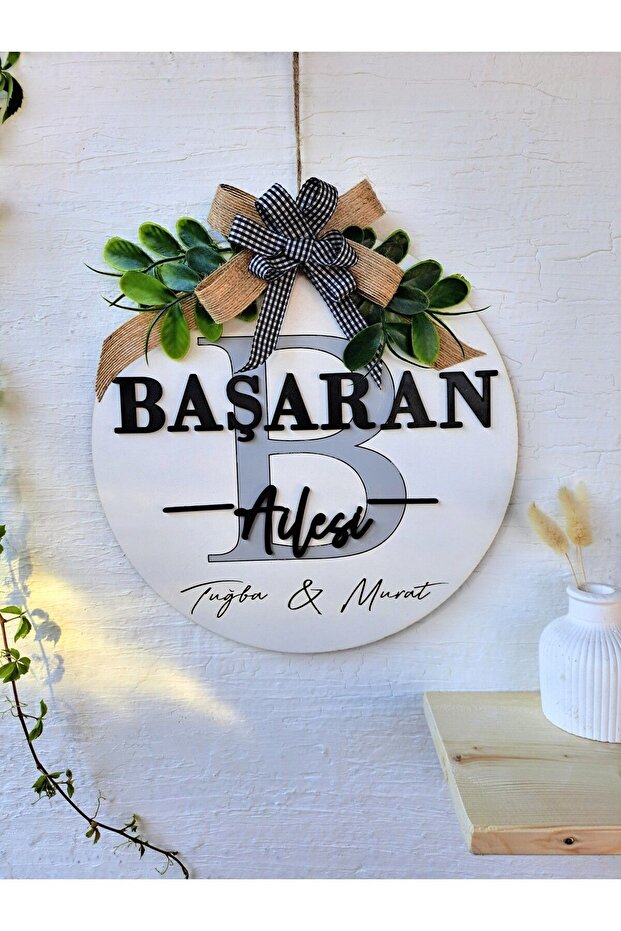 Psacraft Kapı Süsü Ev Hediyesi Isme Özel 30 X 30 Cm - 3