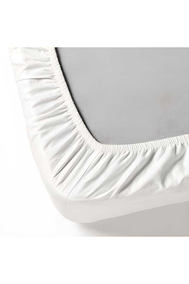 ملاءة مطاطية فردية من Dvala، باللون الأبيض - 1