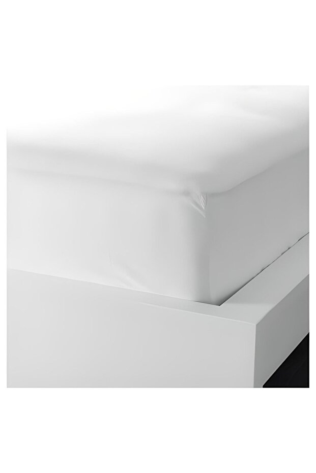 ملاءة مطاطية فردية من Dvala، باللون الأبيض - 2