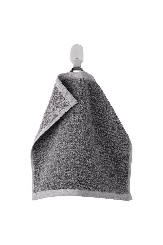 3 Pieces Small Bath Towel 30x30 Cm Hand and Face Towel Set of 3 Gray Color 100% Cotton