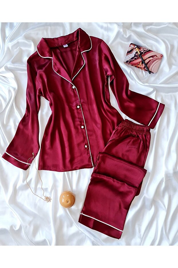 8 Parça Bordo Dev Çeyiz Seti - 4