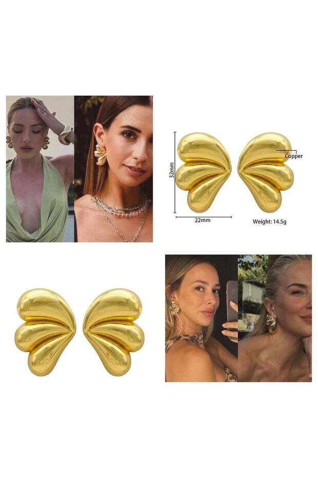 Damla gold küpe - 1