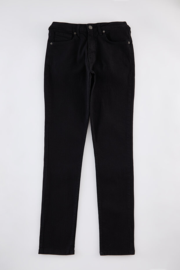 Erkek Siyah Smoke Skinny Fit Esnek Kumaş Dar Kesim Denim Kot Pantolon Jeans TMNAW25JE00005 - 6