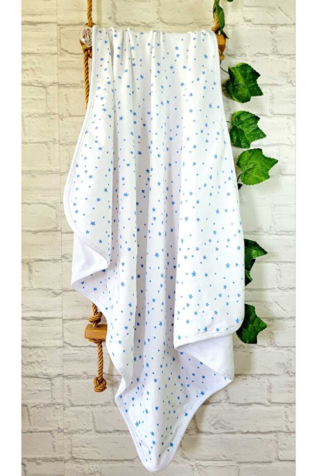 Cotton Soft Combed Cotton Girl-Boy Newborn-Baby Swaddle Blanket 75X90Cm /Blue Starry