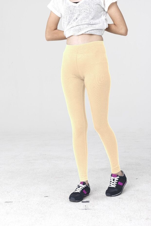 Girl's Cotton Classic Long Length Lycra Colored Tights 2-Piece - 8005