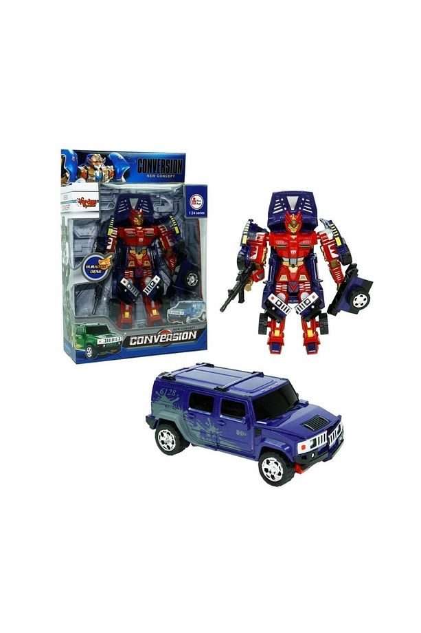 Transformers Conversion Dönüşebilen Robot Araba Sesli Işıklı Transformers Mavi - 1