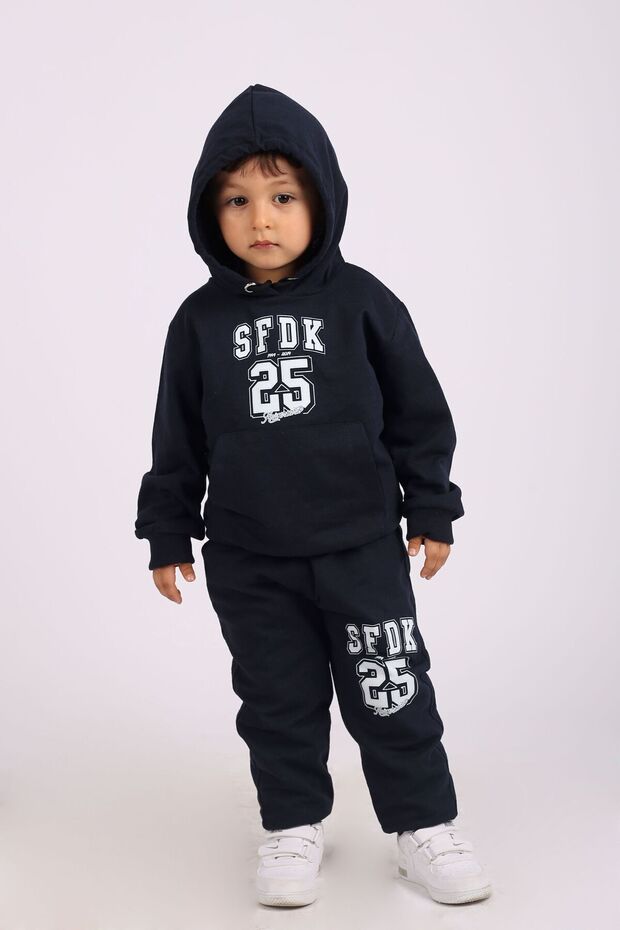 S.F.D.K 25 PRINTED HOODED, KANGAROO POCKET, BOY'S Tracksuit SET