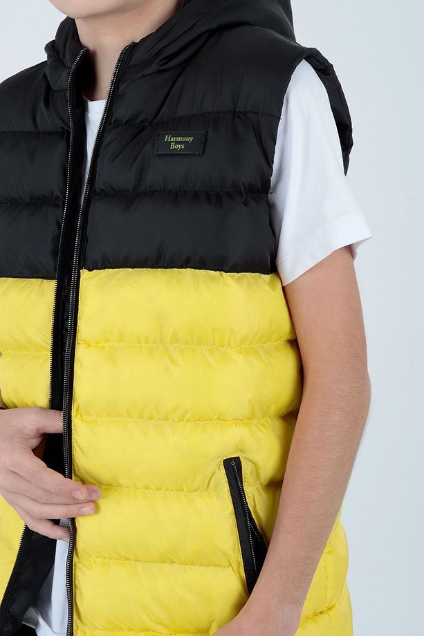 Kids Erkek Çocuk Garnili Trend Şişme Yelek Ak216364 - 3