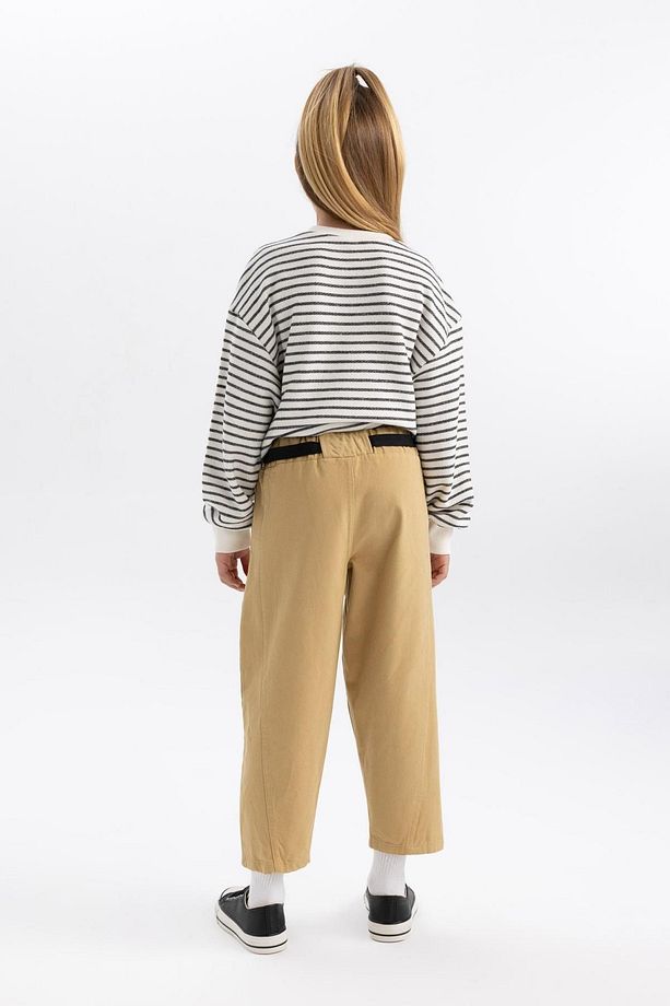 Kız Çocuk Slouchy Fit Düz Paça Gabardin Pantolon A9606a823wn - 7