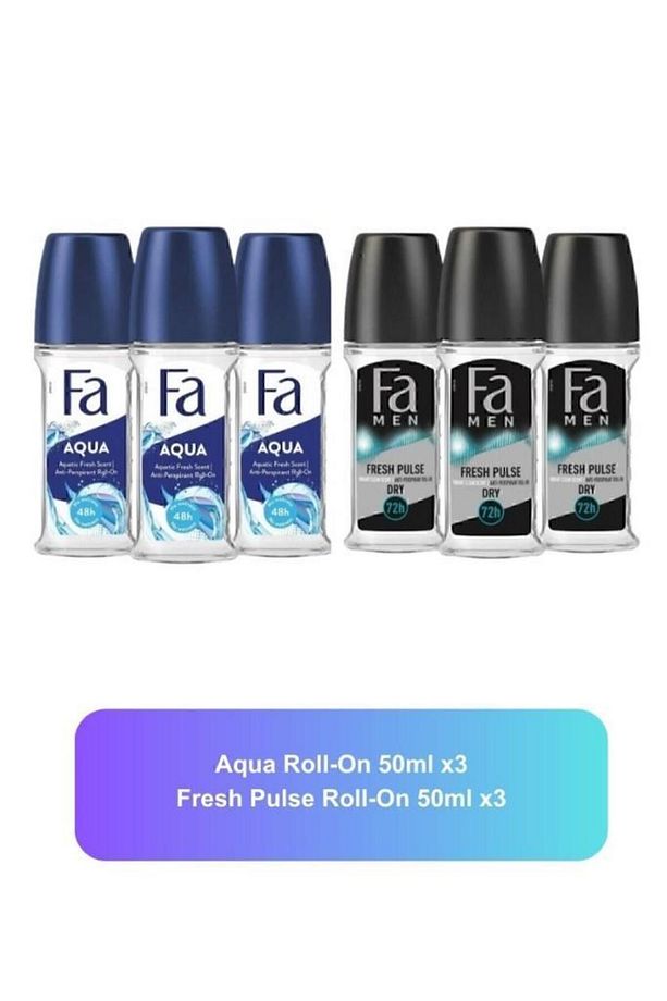 Erkek Set Aqua Roll-on X3 Fresh Pulse Roll-on X3 - 1