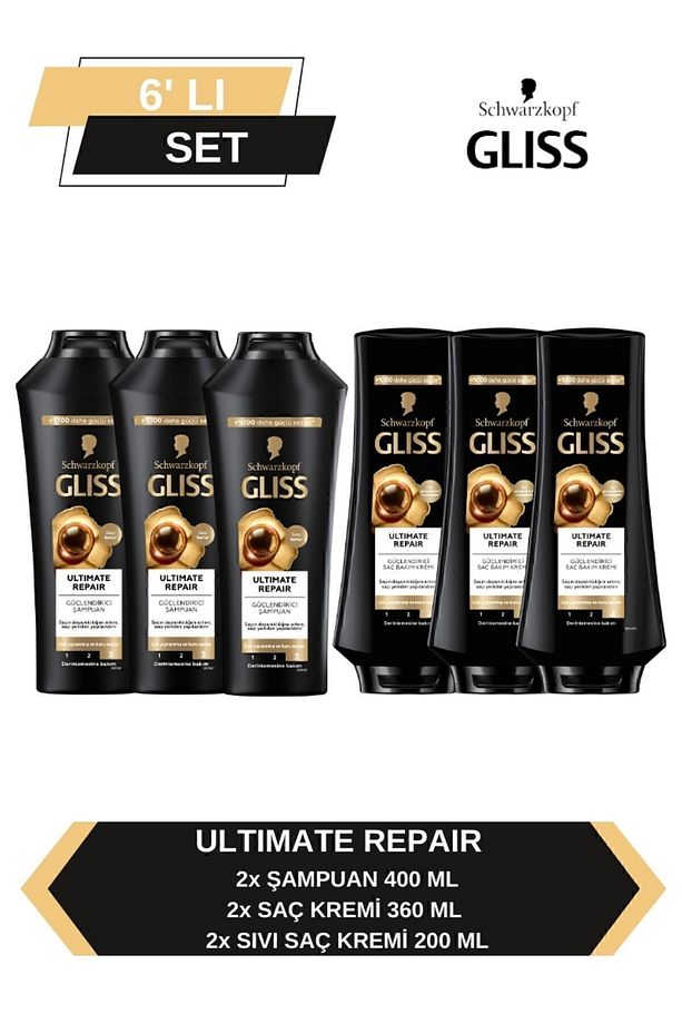 Ultimate Repair Şampuan 400ml x 3 + Saç Kremi 360ml x 3 - 1