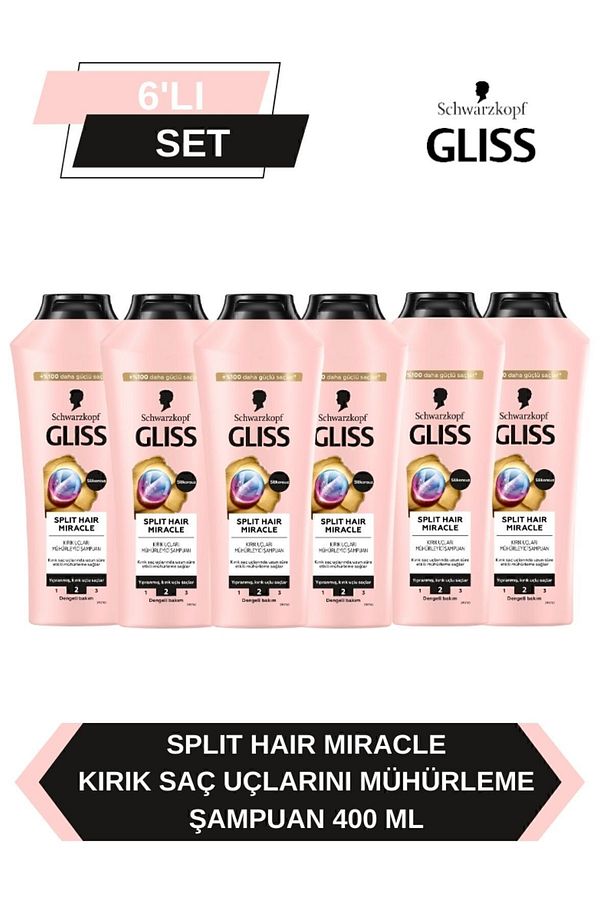 Split Hair Miracle Şampuan 400 Ml x 6 Adet - 1