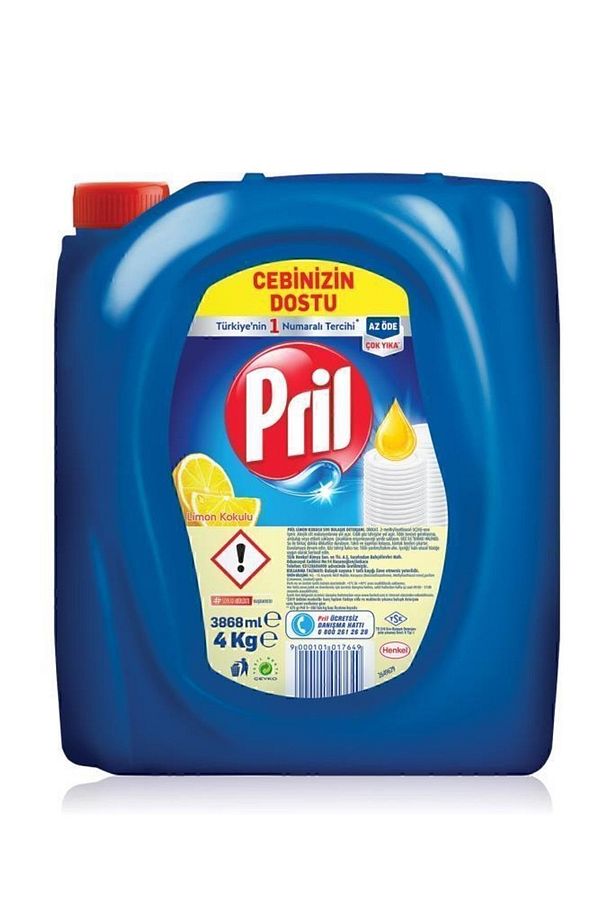 Sıvı Ç. Deterjanı 2145ml Leylak Vernel Yumuşatıcı 1,44l Şakayık Pril B. Deterjan 4kg Limon - 4