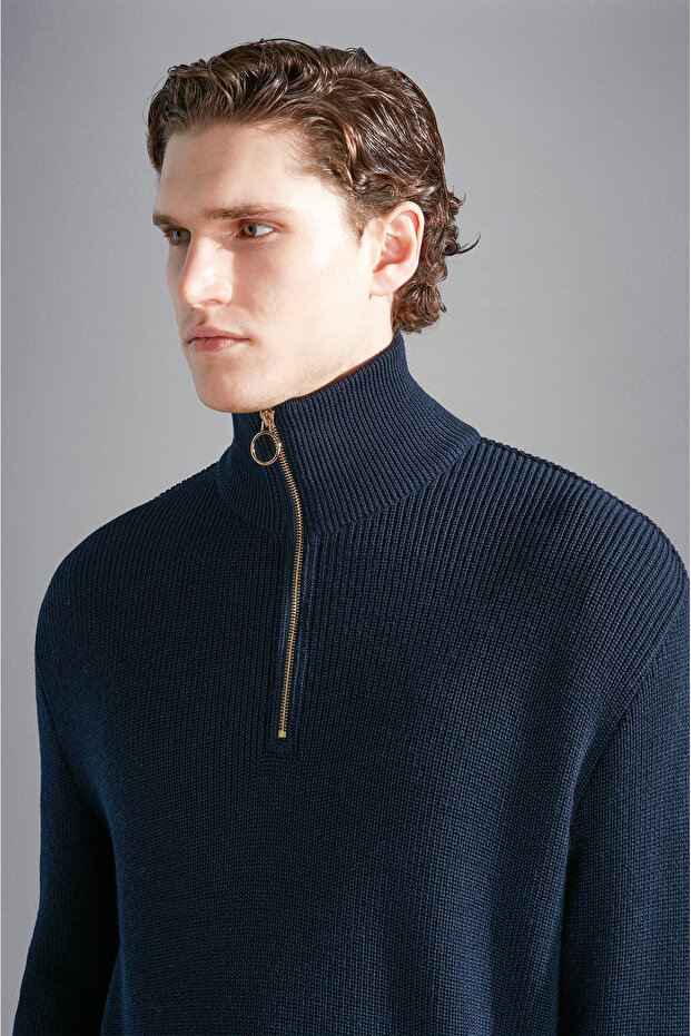 MEN'S ZIPPED PULLOVER C.W. WOOL - 3