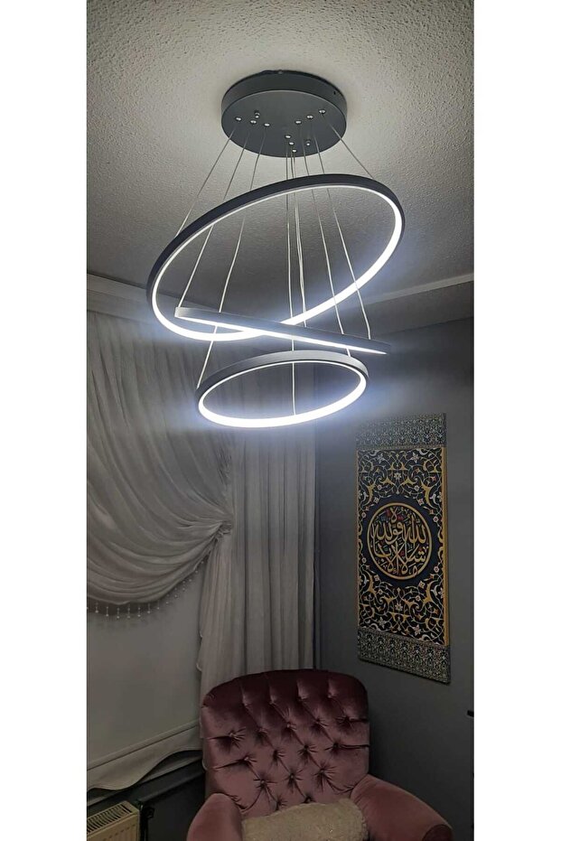 Led Avize Sarkıt 3renk - Pamir 60 Cm - 1