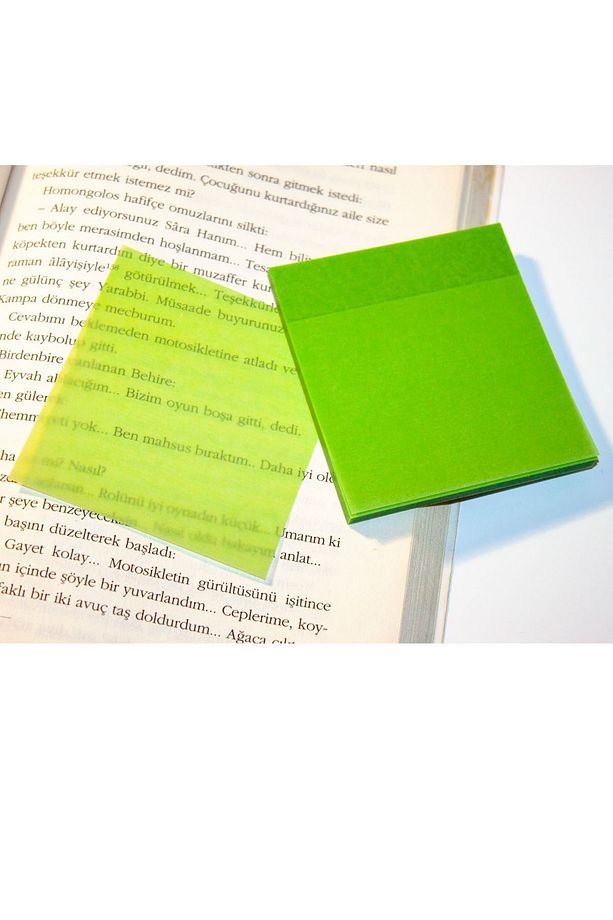 Şeffaf Yapışkanlı Not Kağıdı / Transparan Sticky Notes - 50 Yapraklı - 2