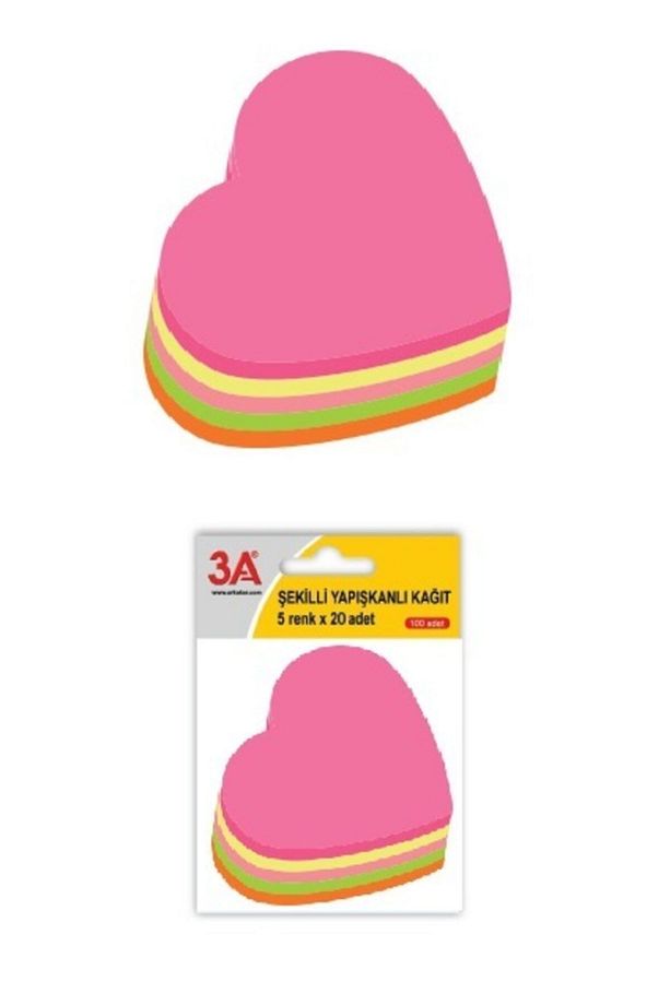 Kalpli Post It, Renkli Yapışkanlı Not Kağıdı - 1