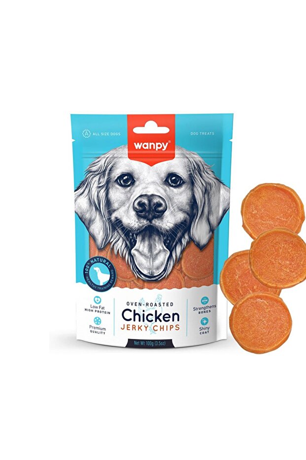 Chicken Jerky Chips Dog Treats, 100g