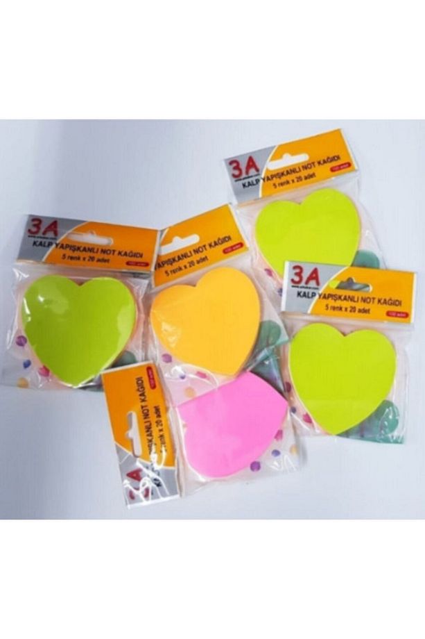 Kalpli Post It, Renkli Yapışkanlı Not Kağıdı - 2