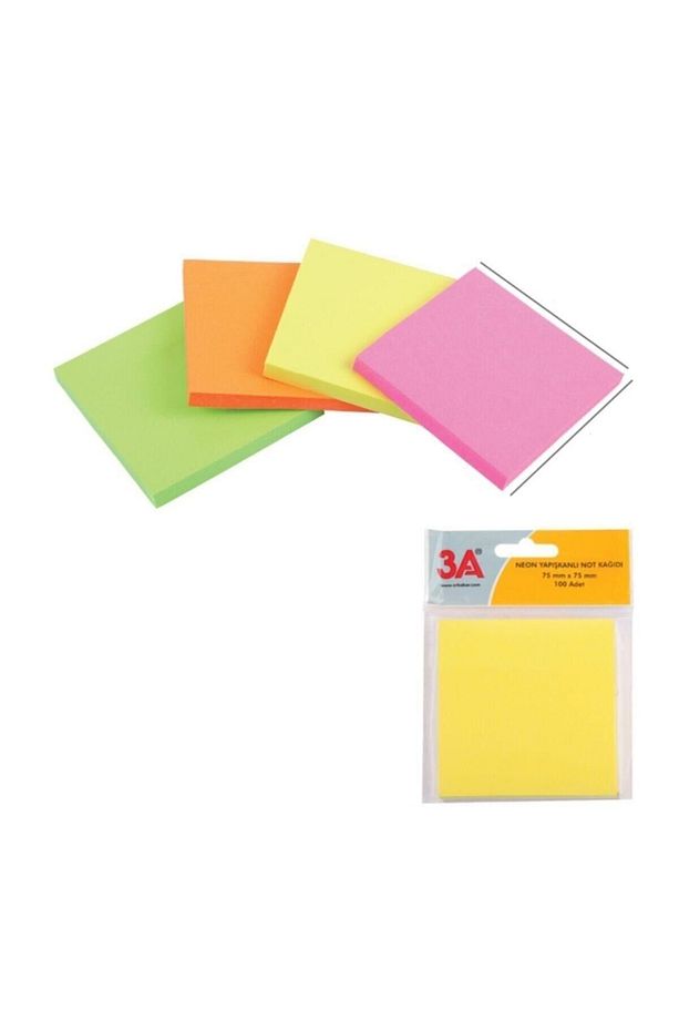 Post It, Renkli Yapışkanlı Not Kağıdı - 1