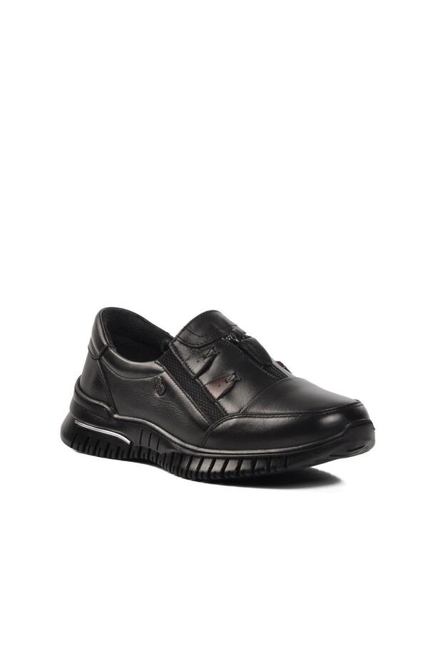 Z006 Black Genuine Leather Women's Casual Shoes
