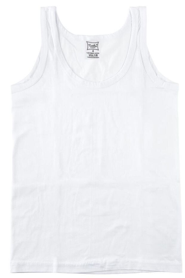 Boy's White 10 Pack Undershirt ELF568TUT0124CCM10
