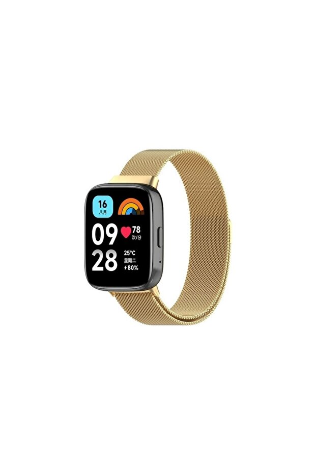 Redmi Watch 3 Active Uyumlu Kordon Kayış Bileklik Metal Hasır Örgü Kordon ile Şık ve Dayanıklı - 1