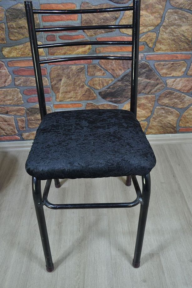 4 Adet Demır Sandalye Örtüsü Kadıfe Kumaş - 2
