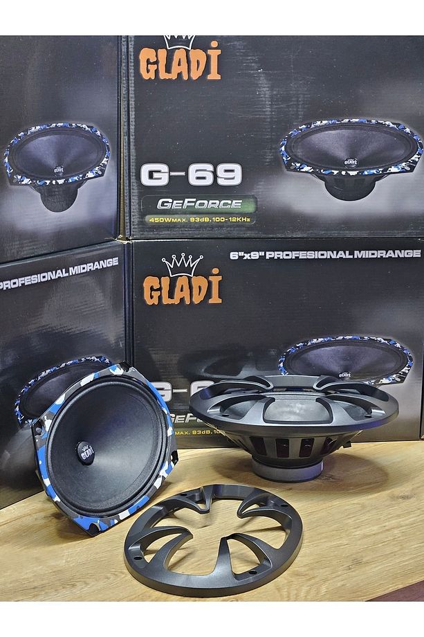 Gladi Gl-69 Oval Midrange Çift 900w 93 Desibel 6x9 120rms Oval Mid - 1