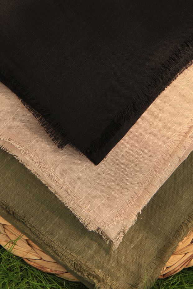 Flameli 3-Pack Cotton Writing Scarf, Solid Color Flameli Scarf, Flameli Writing, Women's Cheesecloth, India