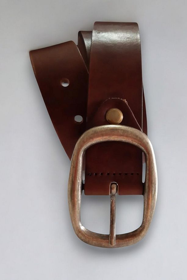 Kahve Bayan 3,3 Cm Hakiki Deri Kemer - 3