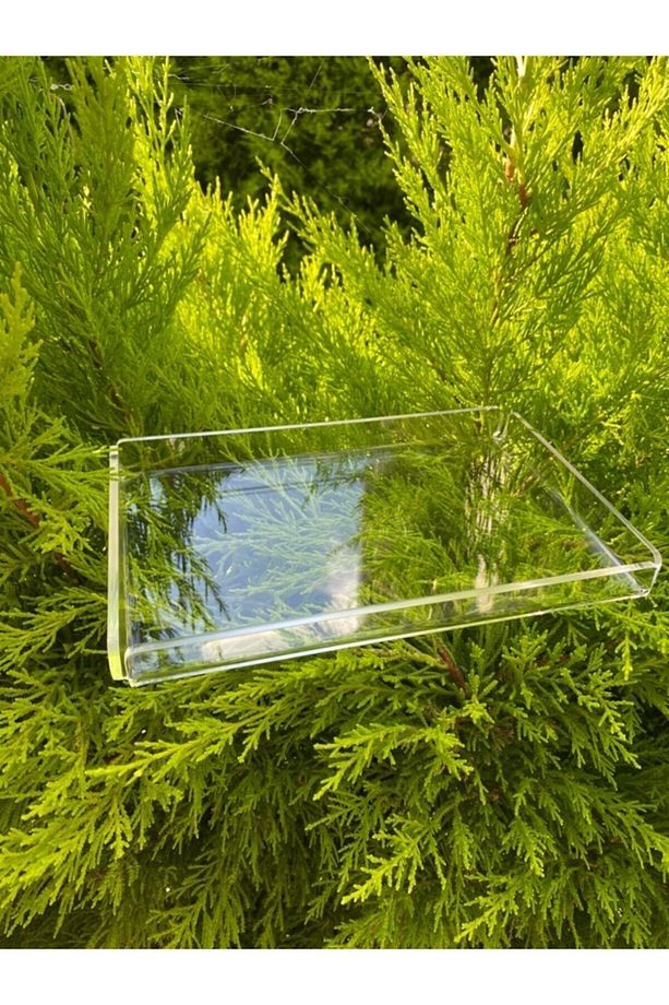 Pleksi Desensiz Düz Tek Kişilik 14*22 Cm 1 Adet Kahve Sunum Tepsisi - 3