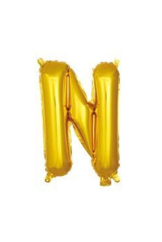 16 Inch 35 cm Gold N Letter Balloon Foil - Small Size