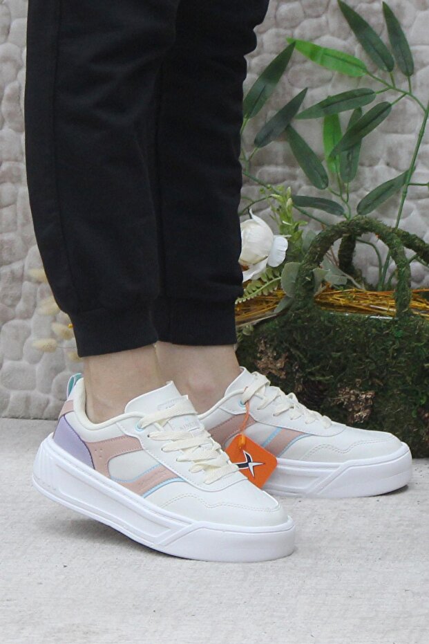 Adexa Pu W Beige Lightweight Comfortable Original Product Sneaker Women's Shoes