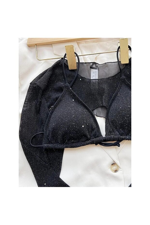 Kadın 3 Parça Bikini Plaj Takımı - 8