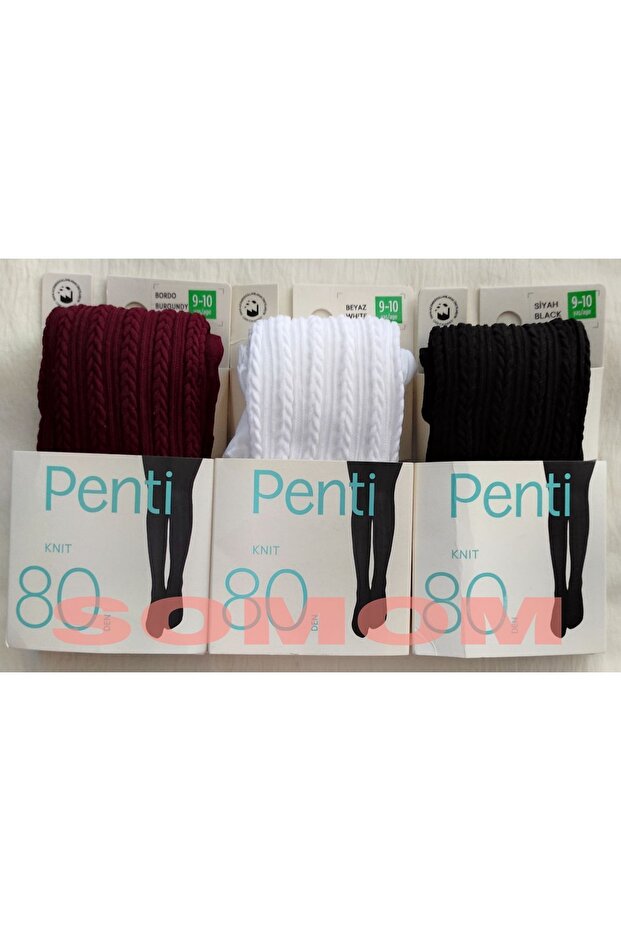 3-Piece Girls' Patterned Pantyhose (Children's Pantyhose)