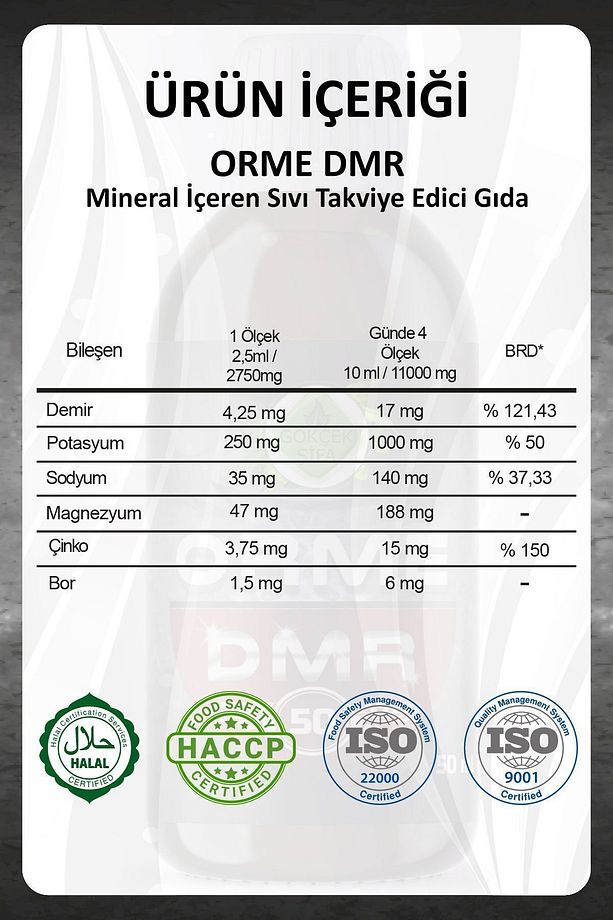 Orme Dmr 50 ml Demir Içeren Sıvı Takviye Edici Gıda - 3