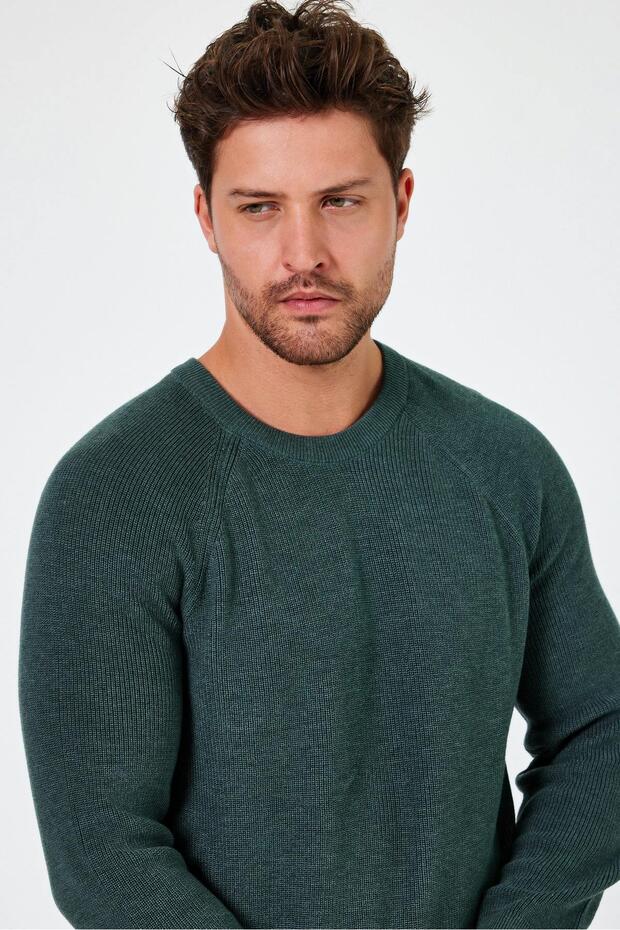 سترة ذات قصة عادية برقبة دائرية - E24-EZE-03 - 4